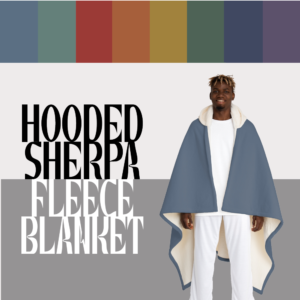 Hooded Sherpa Fleece Blanket